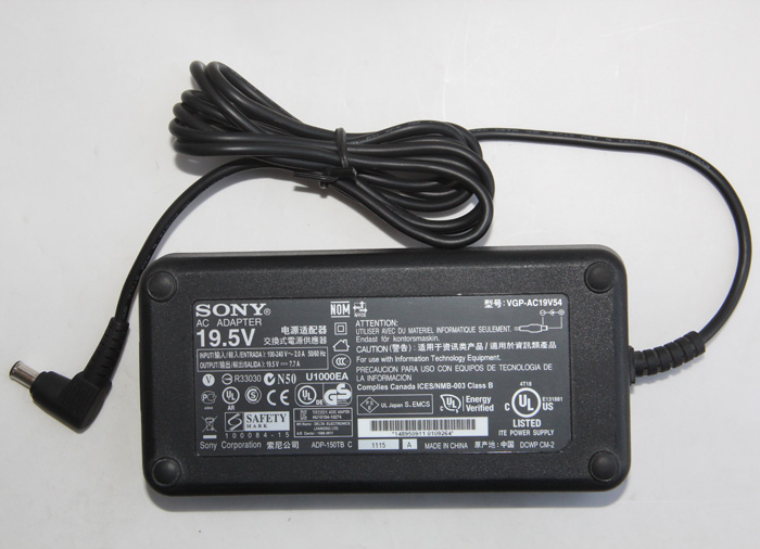 *Brand NEW*VGP-AC1917 VGP-AC19V54 SONY VGP-AC19V9 DC 19.5V 7.7A (150W) AC DC Adapter POWER SUPPLY - Click Image to Close